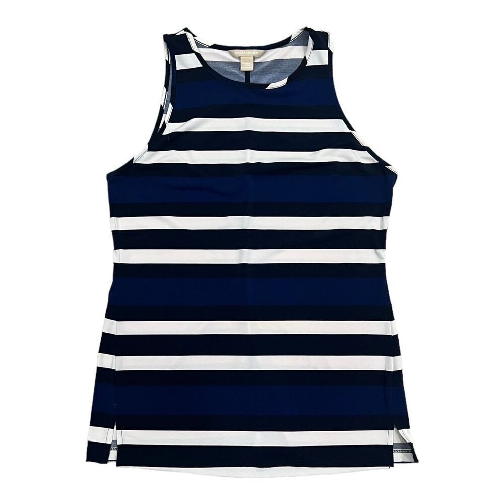 Banana Republic Navy Striped Nautical Tank Top S